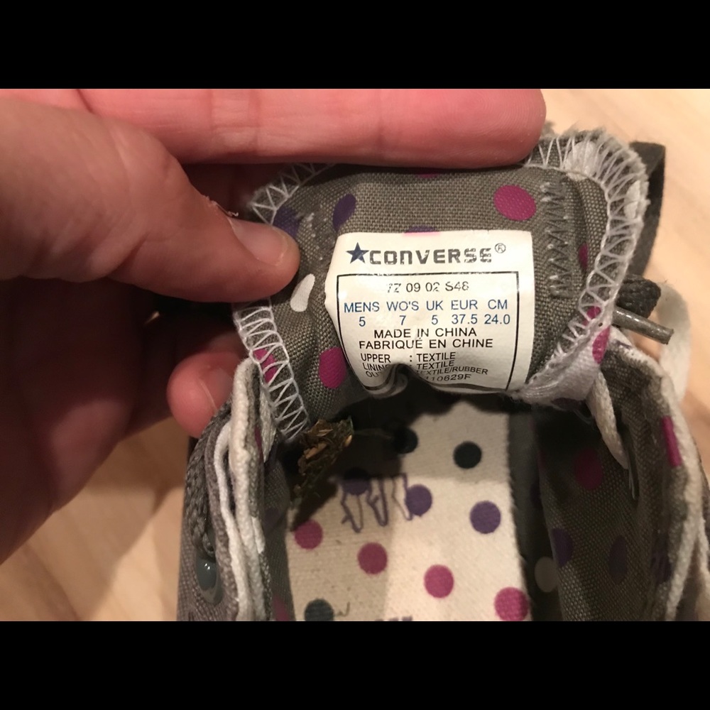 Double Layer Converse Low-Tops Gray Size 7 - image 4